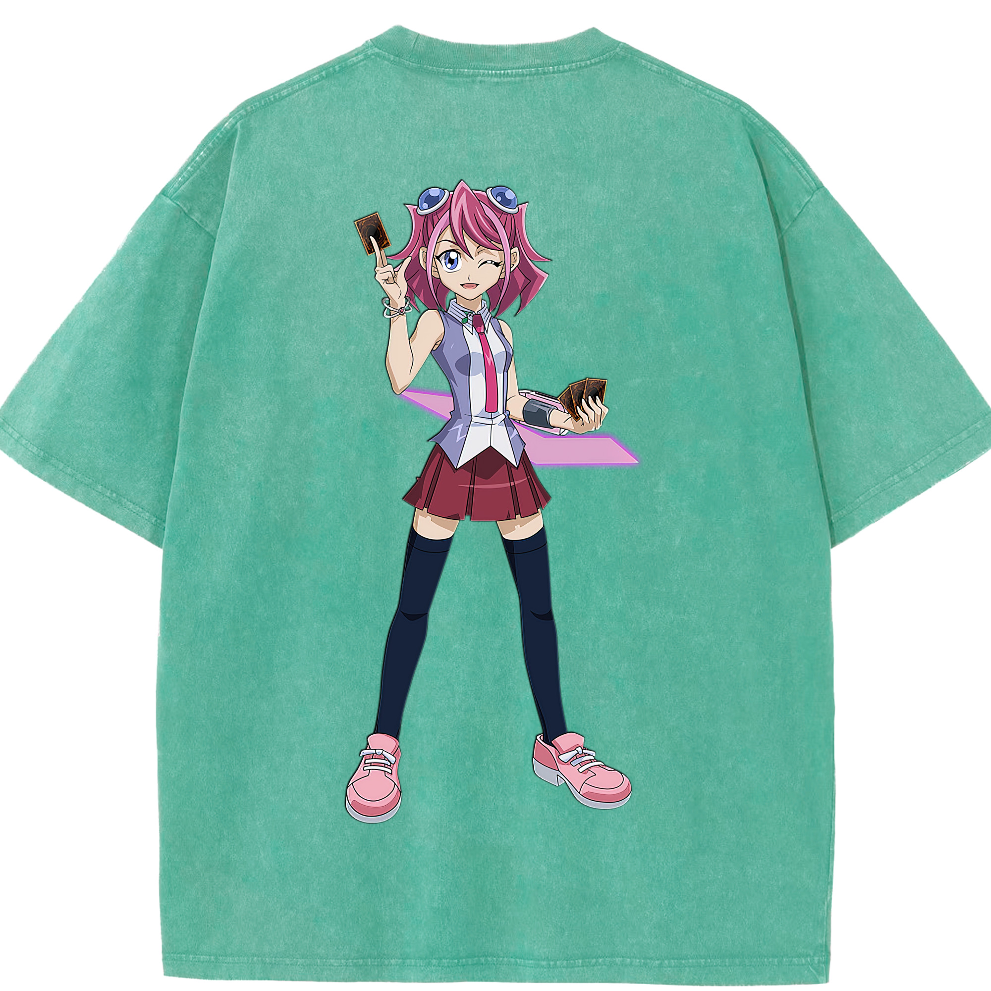 （画像用） 遊☆戯☆王 Yu-Gi-Oh! 綿100% ヴィンテージ風 半袖Tシャツ（背面プリント）